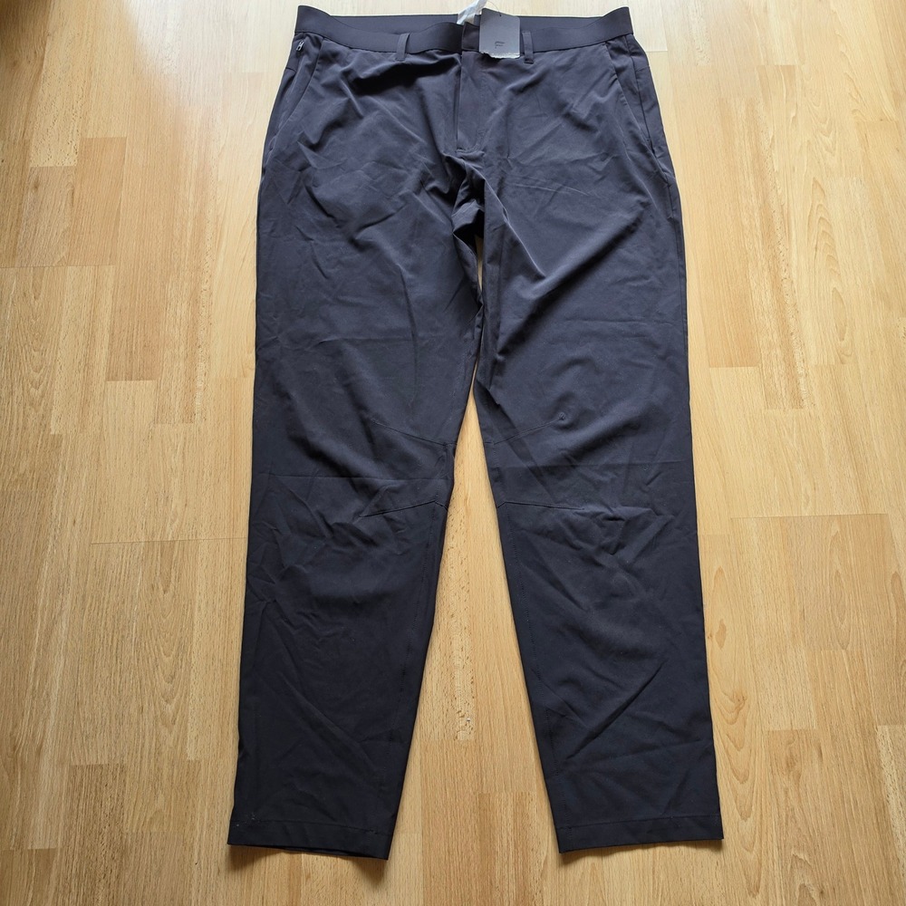 Fabletics The Only Pant Mens 36 Black Tapered Stretch Performance Tech Commuter